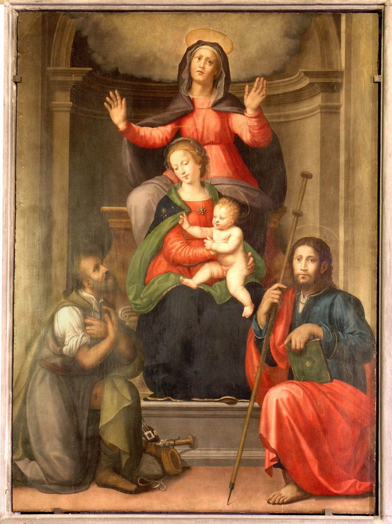 Madonna col bambino, sant'anna e santi - Prato